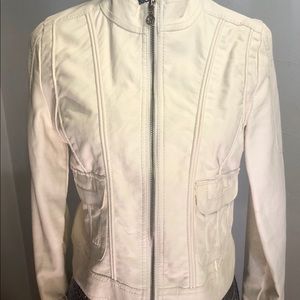 Vegan leather crop jacket